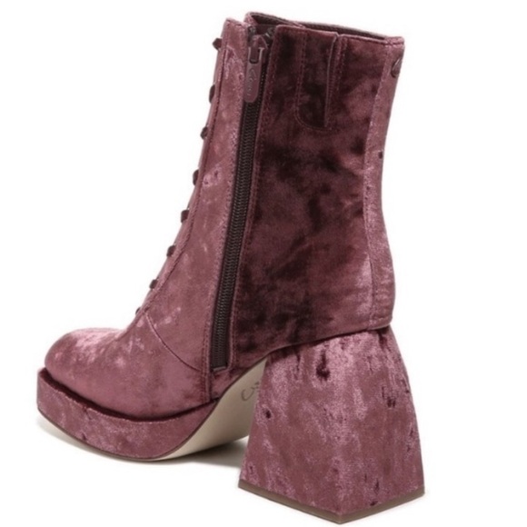 Circus by Sam Edelman Kia Velvet Heeled Boots - Purple - Picture 4 of 10